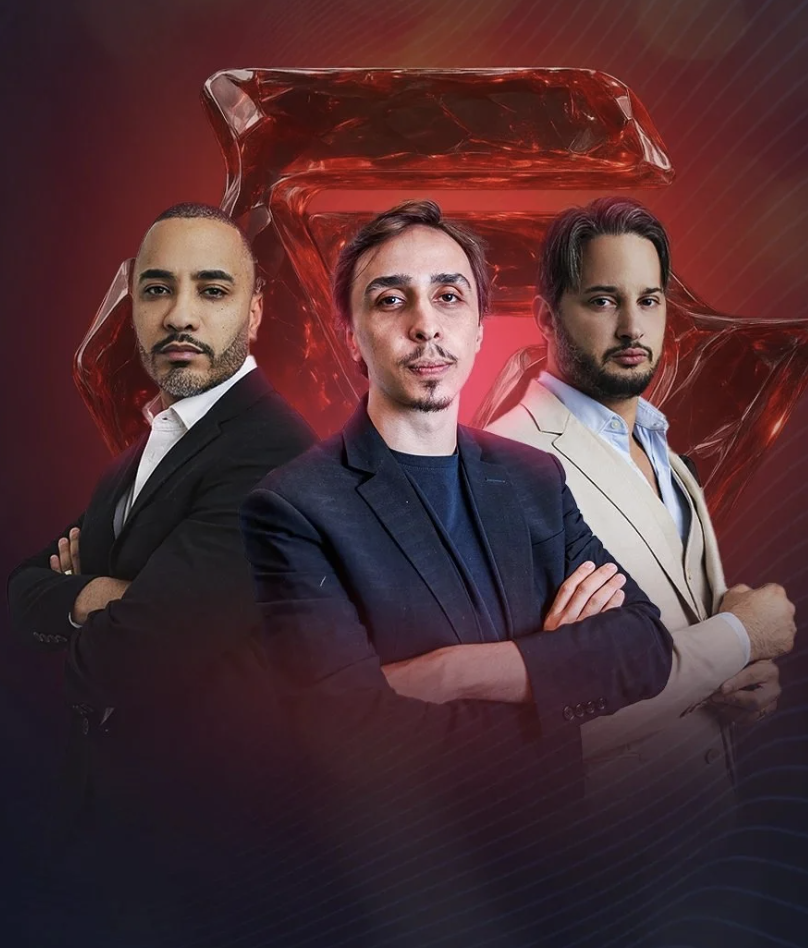 Fundadores Full Sales System — Vinícius de Sá, Yuri Barbosa e Matheus Matuta